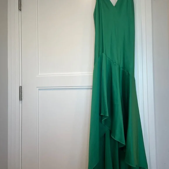 MILLY Kali High-Low Satin Dress size 0 - Picture 2 of 11